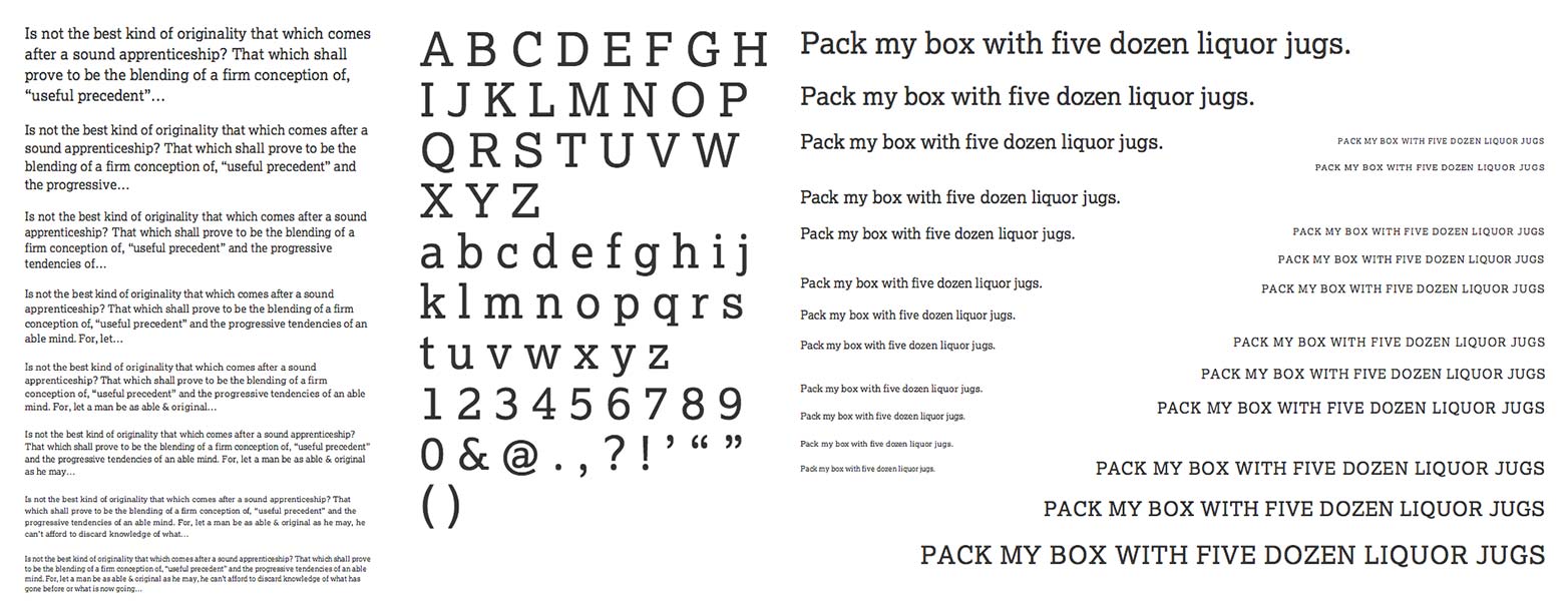 Perfect web typography with slab-serifs lexia