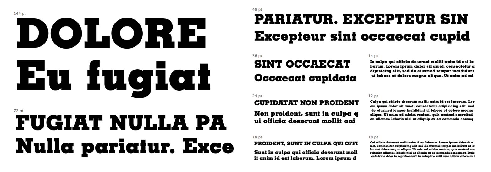 Perfect web typography with slab-serifs memphis_bold