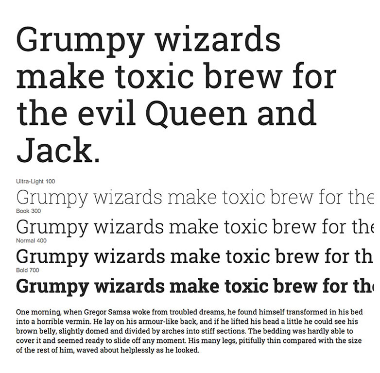 Perfect web typography with slab-serifs roboto_slab