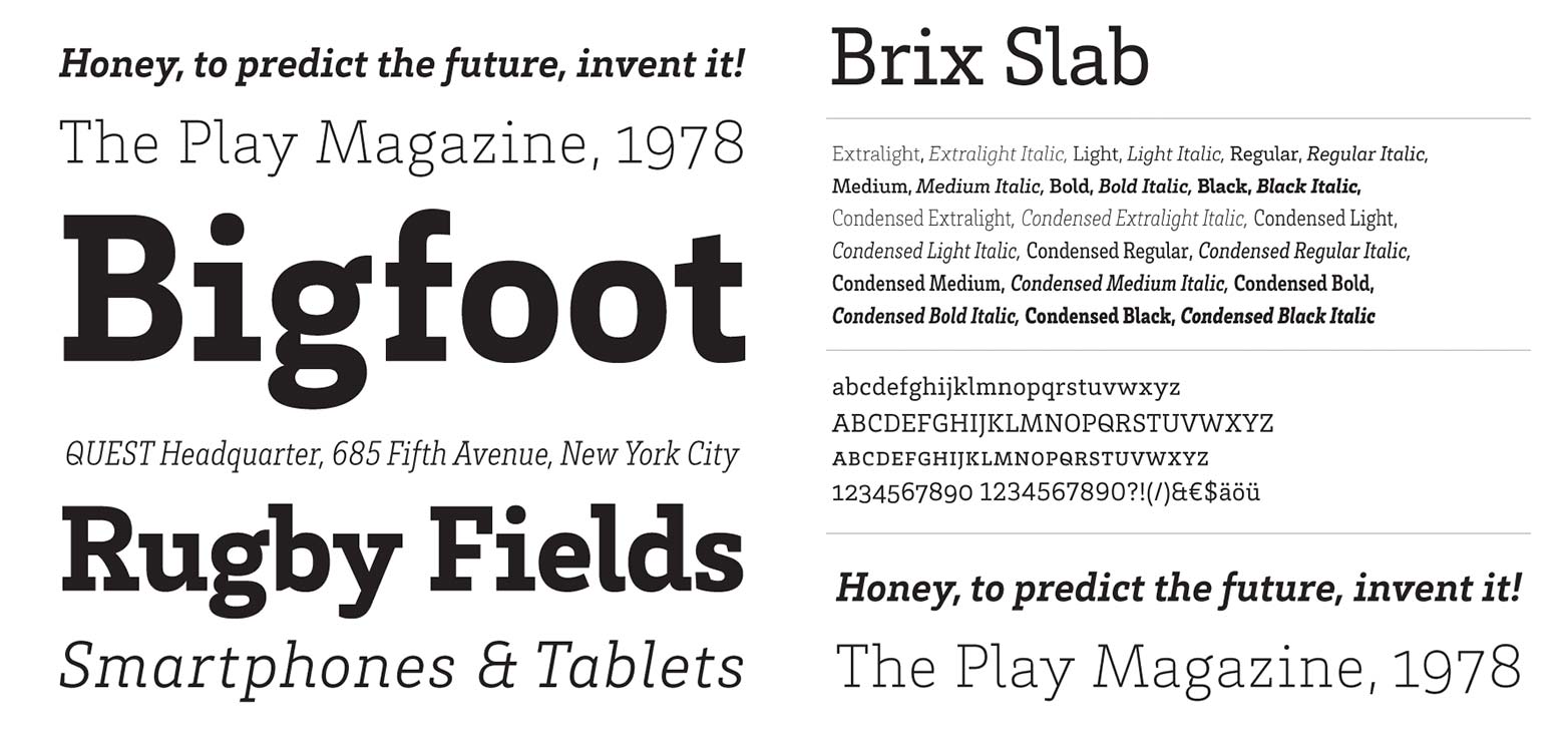 Perfect web typography with slab-serifs brix