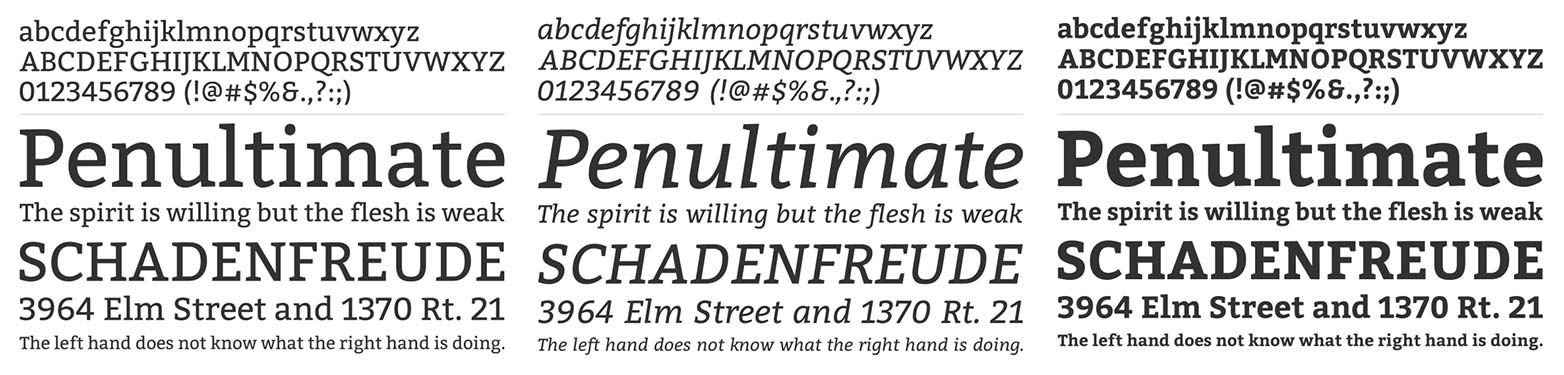 Perfect web typography with slab-serifs bitter