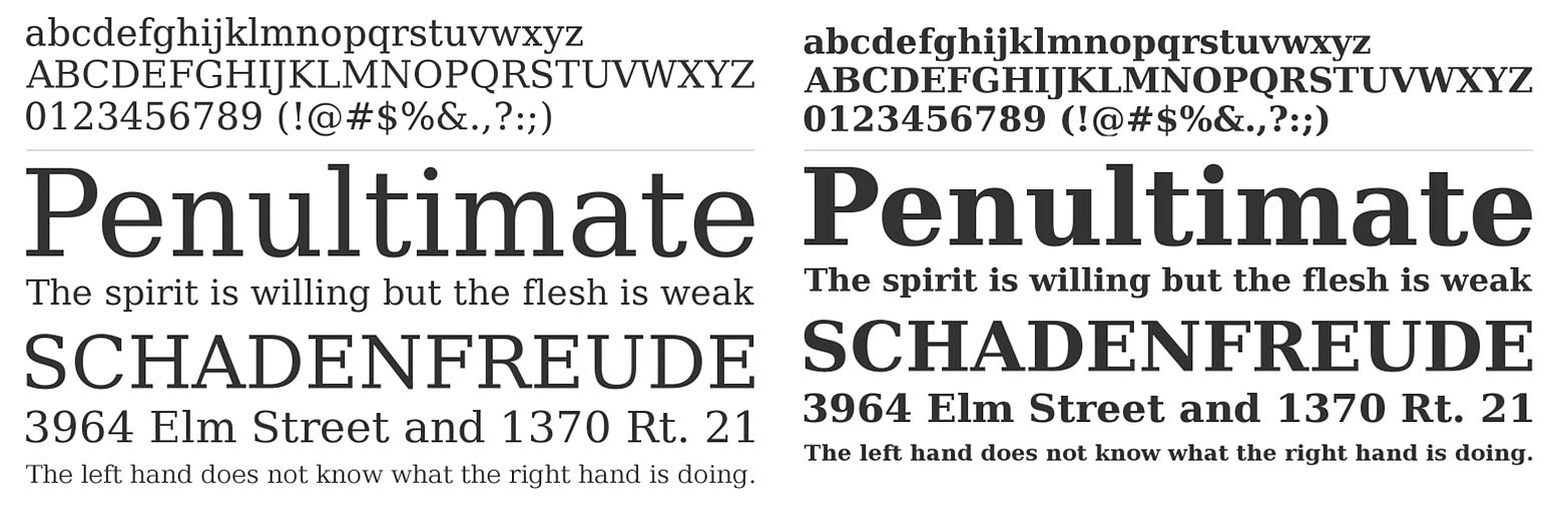 Perfect web typography with slab-serifs vera_serif
