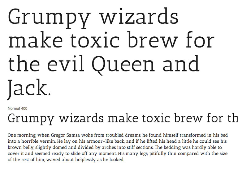 Perfect web typography with slab-serifs antic_slab