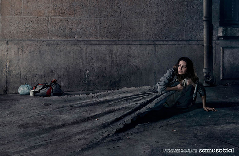 25 inspiring not-for-profit ads 16.-Samusocial_homelesswomen
