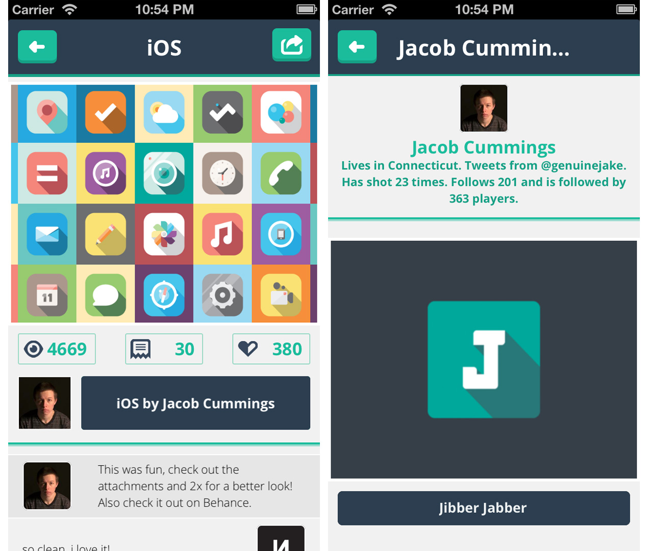 Hooops — a Dribbble app for the iPhone hooops_screenshot