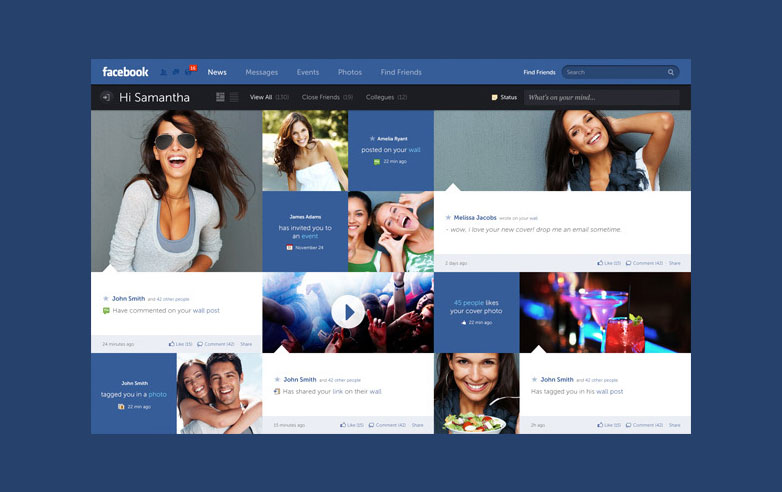 The potential of personal projects Fred Nerby Facebook redesign