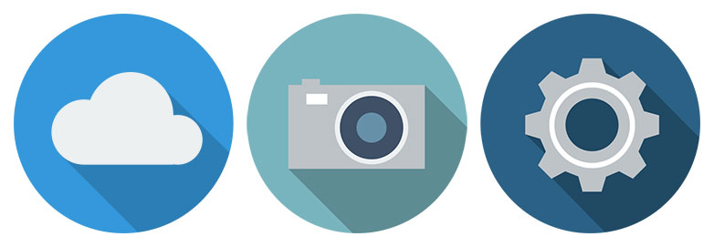 Free download: Modern long shadow icons ico_002