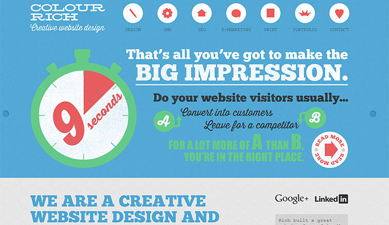 More is less: Not so minimal, minimalist websites colourrich