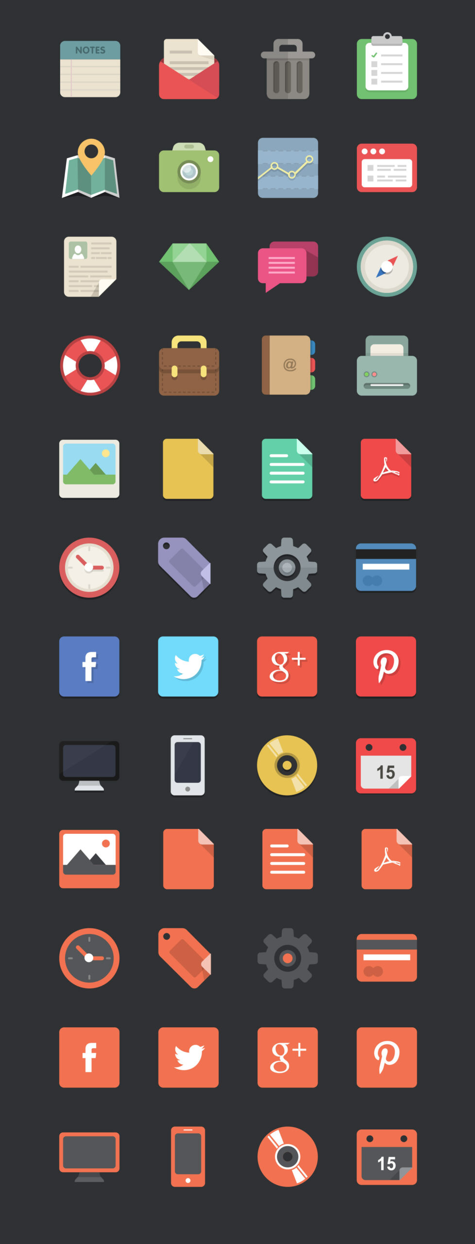 Free download: 48 flat designer icons WDD_IconsPreview