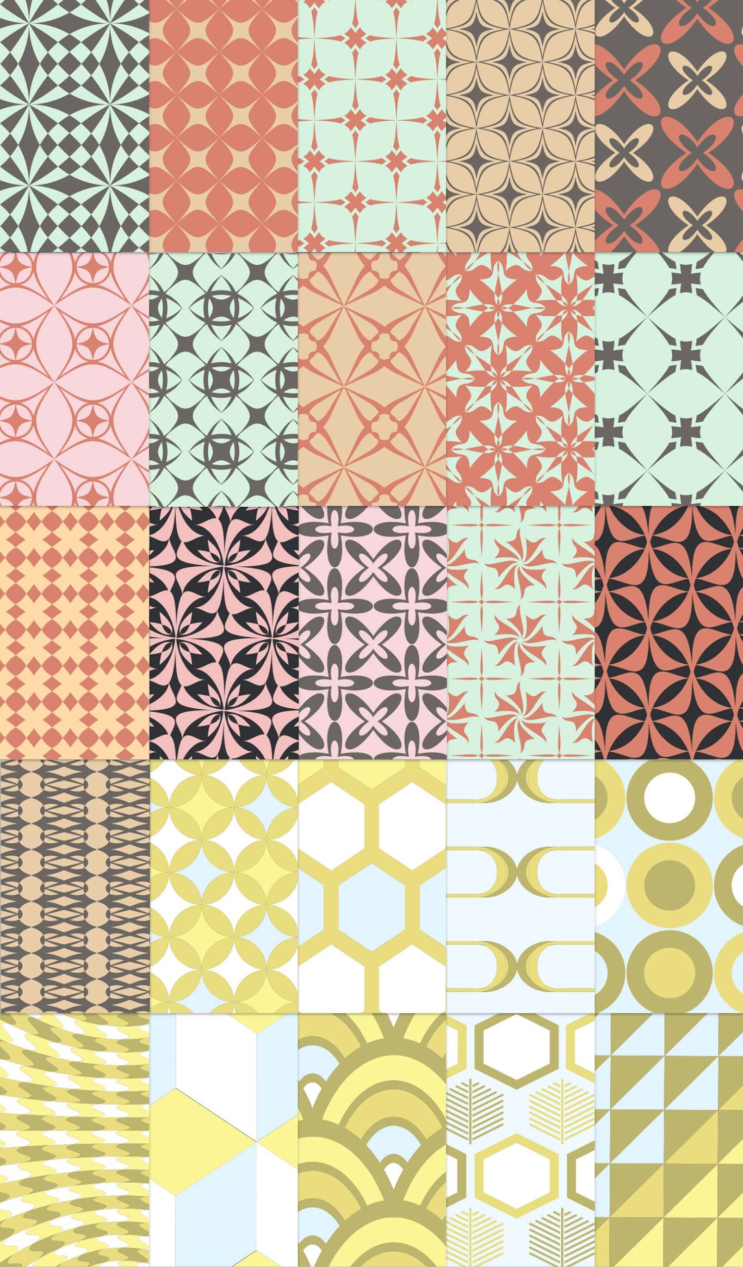 Free download: 25 free retro patterns WDD_PatternsPreview