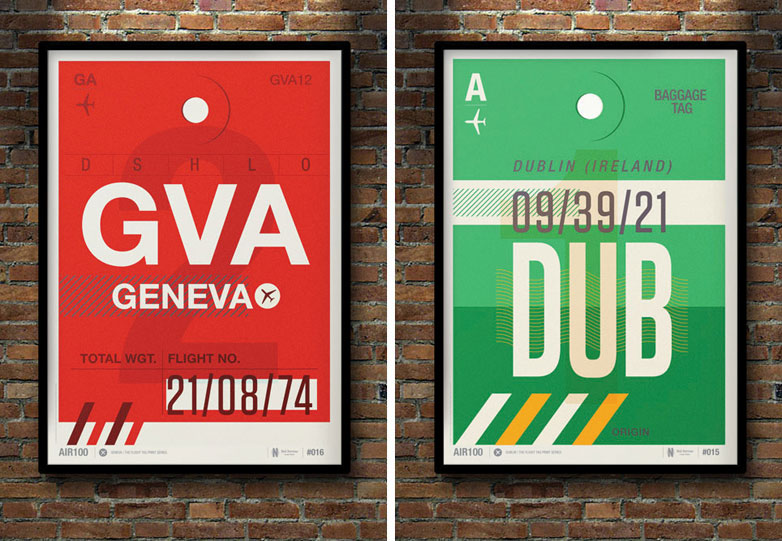 Striking vintage bag tag art tag_201