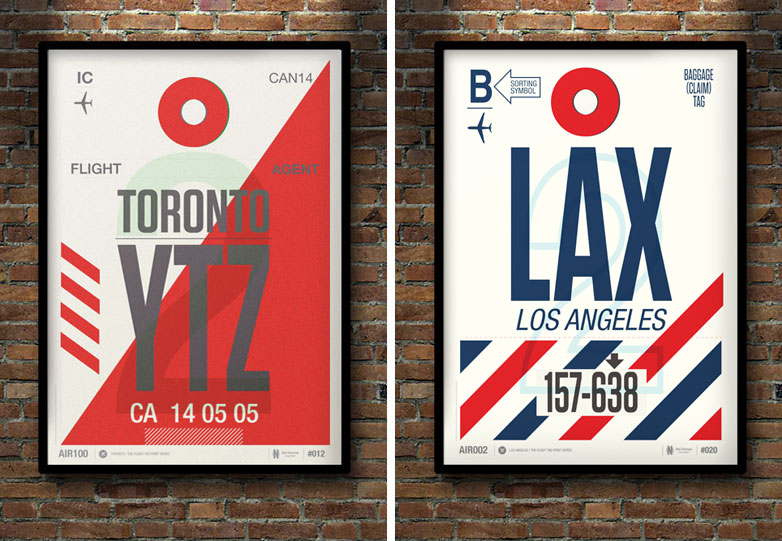 Striking vintage bag tag art tag_206