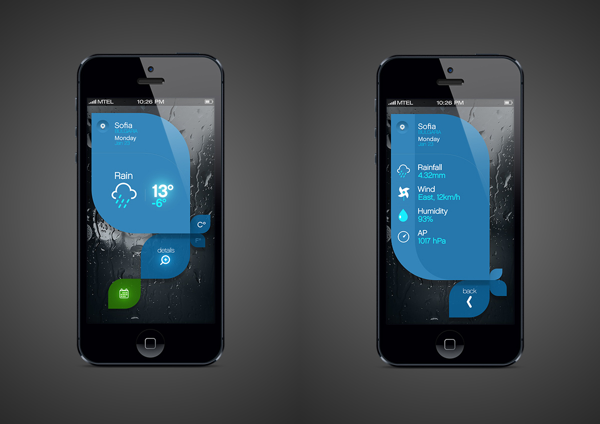 20 beautifully designed smartphone apps weatherapp