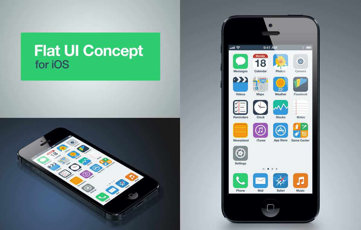 Designers have spoken: redesigning iOS 7, image size:1197x763