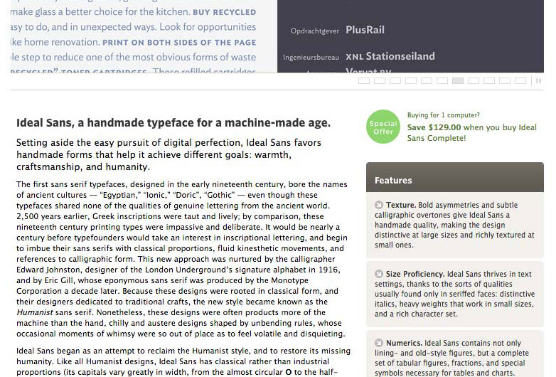 New webfont options from Cloud.typography history1