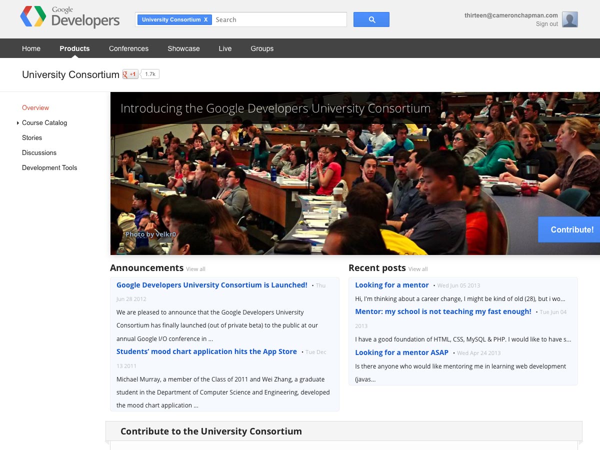 20+ resources for learning web design & development Google Developers University Consortium