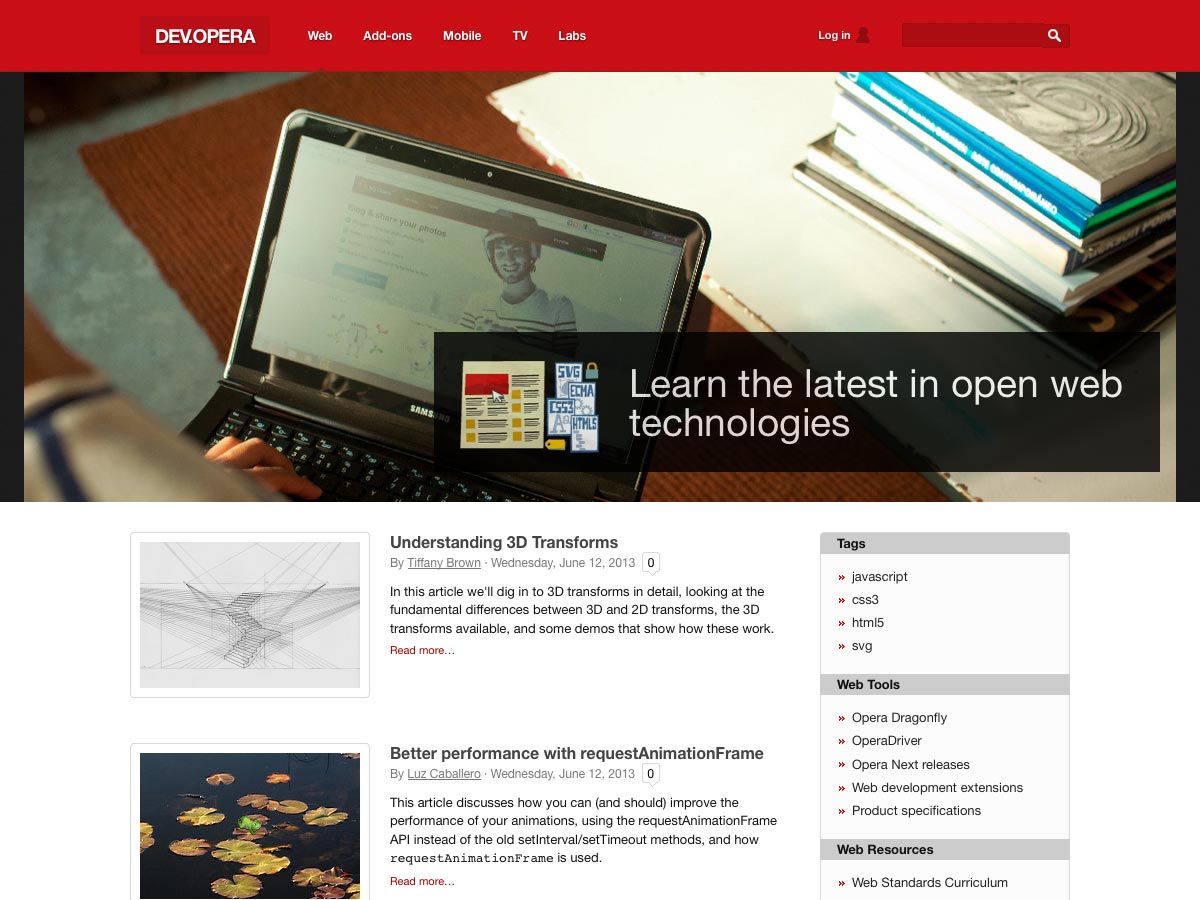 20+ resources for learning web design & development Dev.Opera