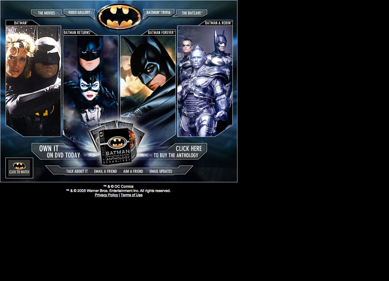 batmananthology Batman The Motion Picture Anthology 1989-1997