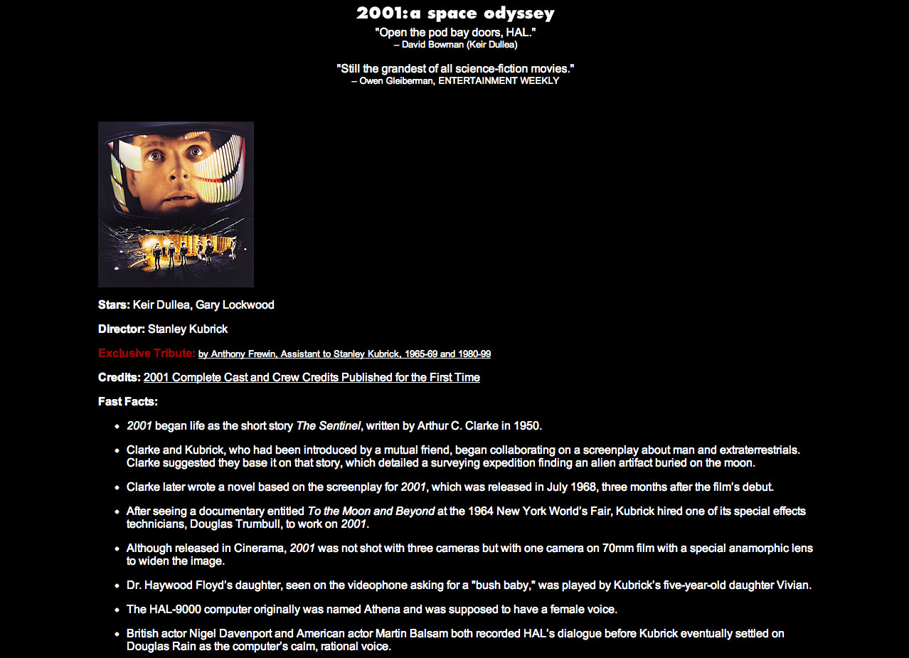 2001 2001: A Space Odyssey