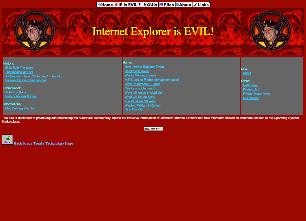 internetexplorerisevil Internet Explorer is Evil
