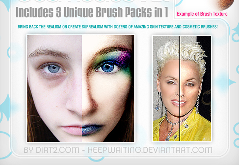 Skin and Cosmetic Brushes 3in1 Skin and Cosmetic Brushes 3in1
