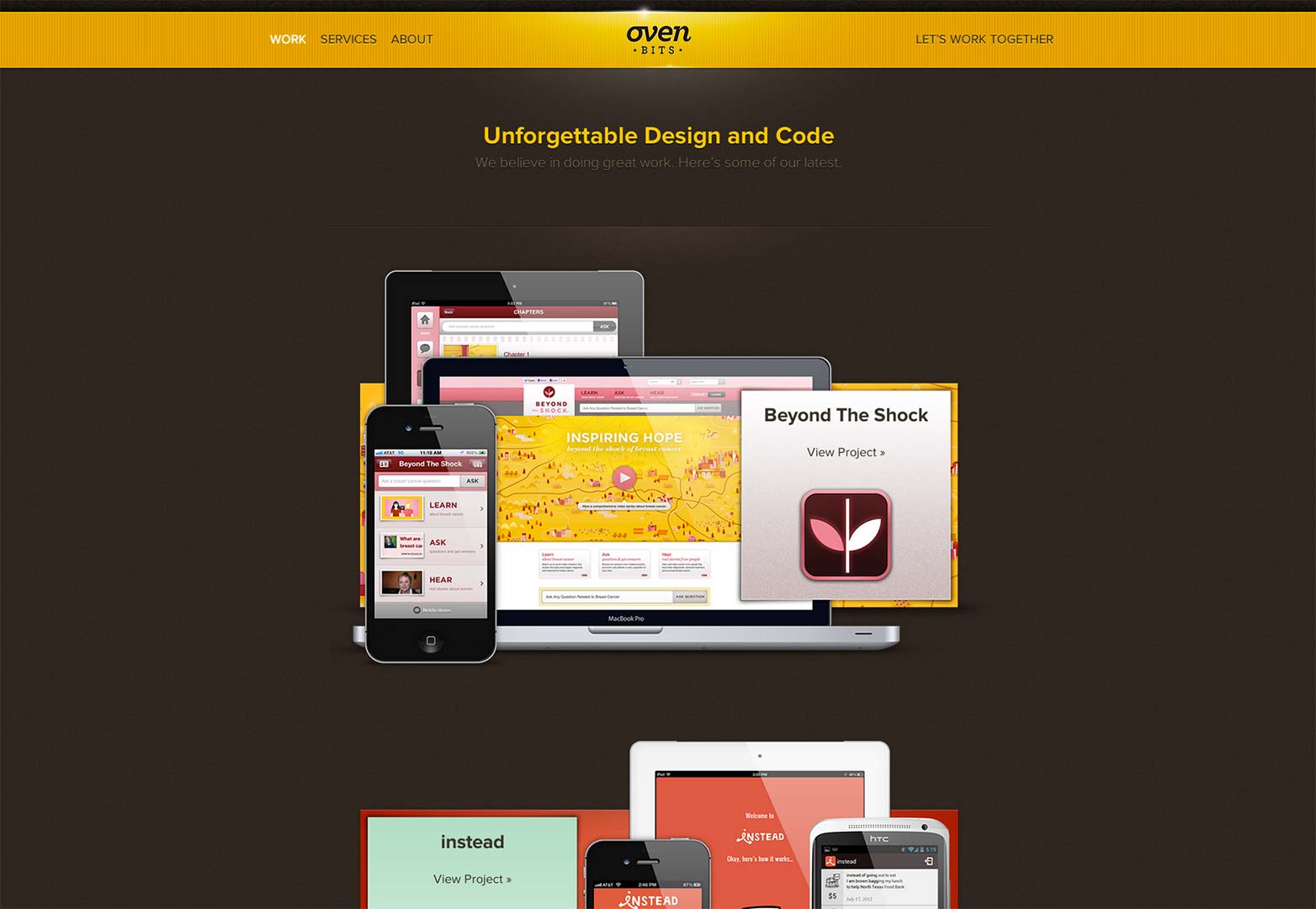 Perfection in a portfolio; a web design showcase ovenbits