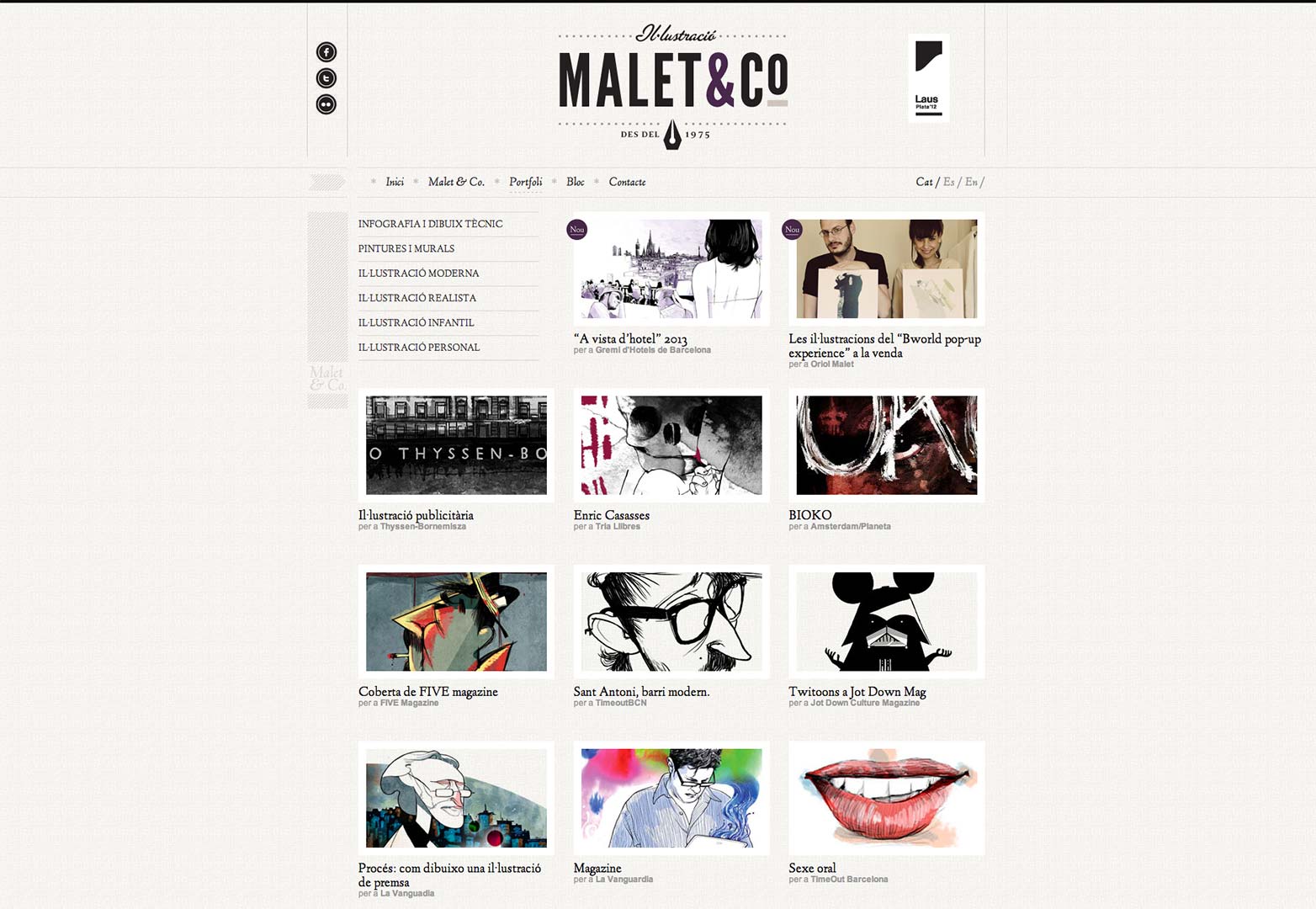 Perfection in a portfolio; a web design showcase malet