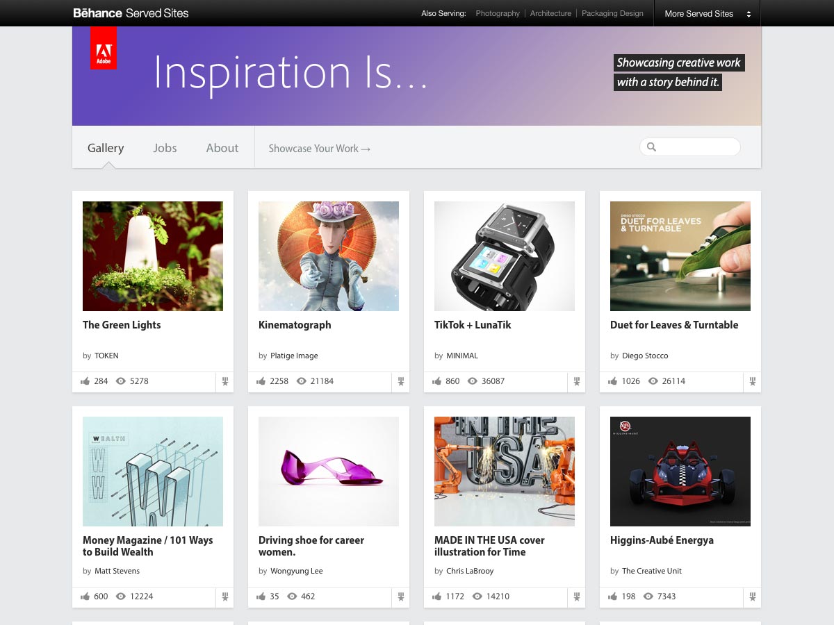 A more social Adobe Creative Cloud inspiration is