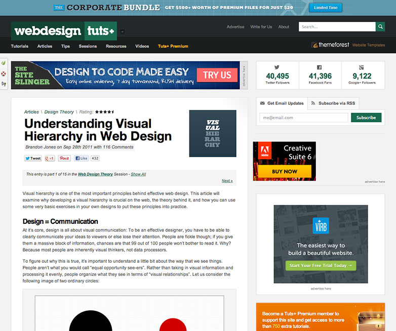 Design = emotions + usability good-visual-hierarchy