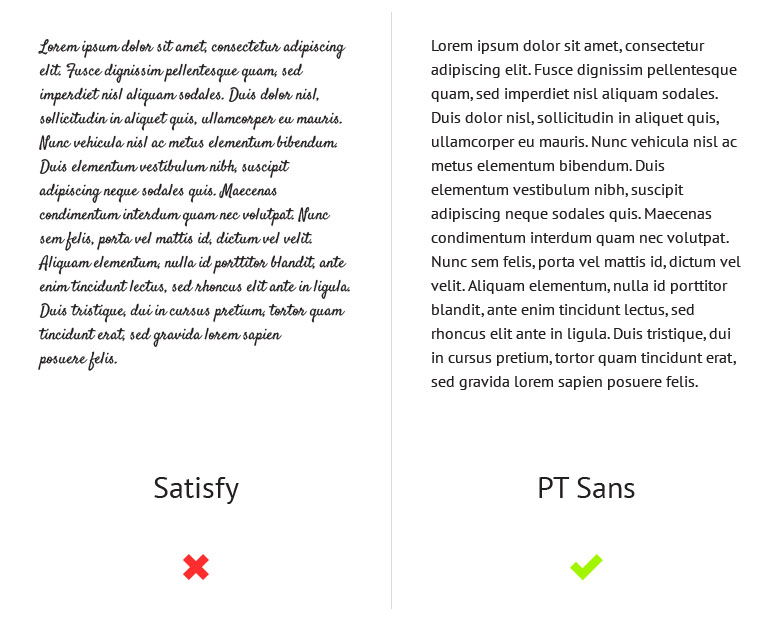 Do's and don'ts of typography font choice