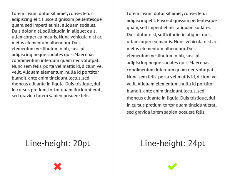 Do's and don'ts of typography line-height