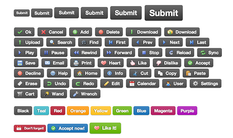 Deal of the week: The ultimate shortcodes collection buttons-flat