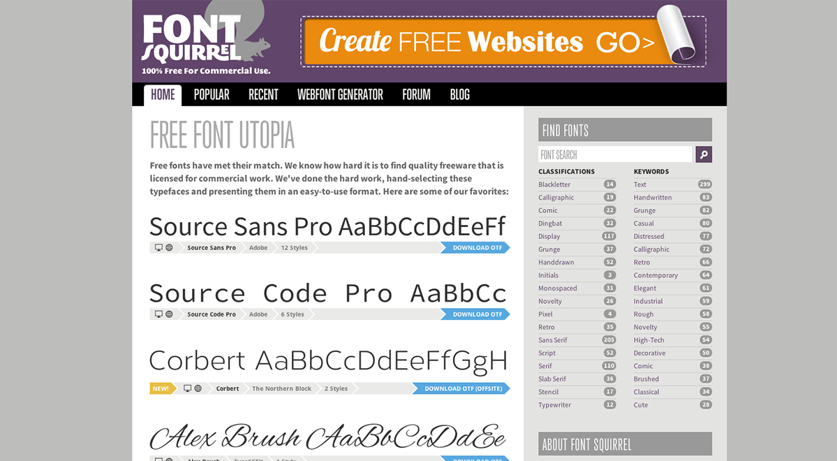 font-squirrel font squirrel