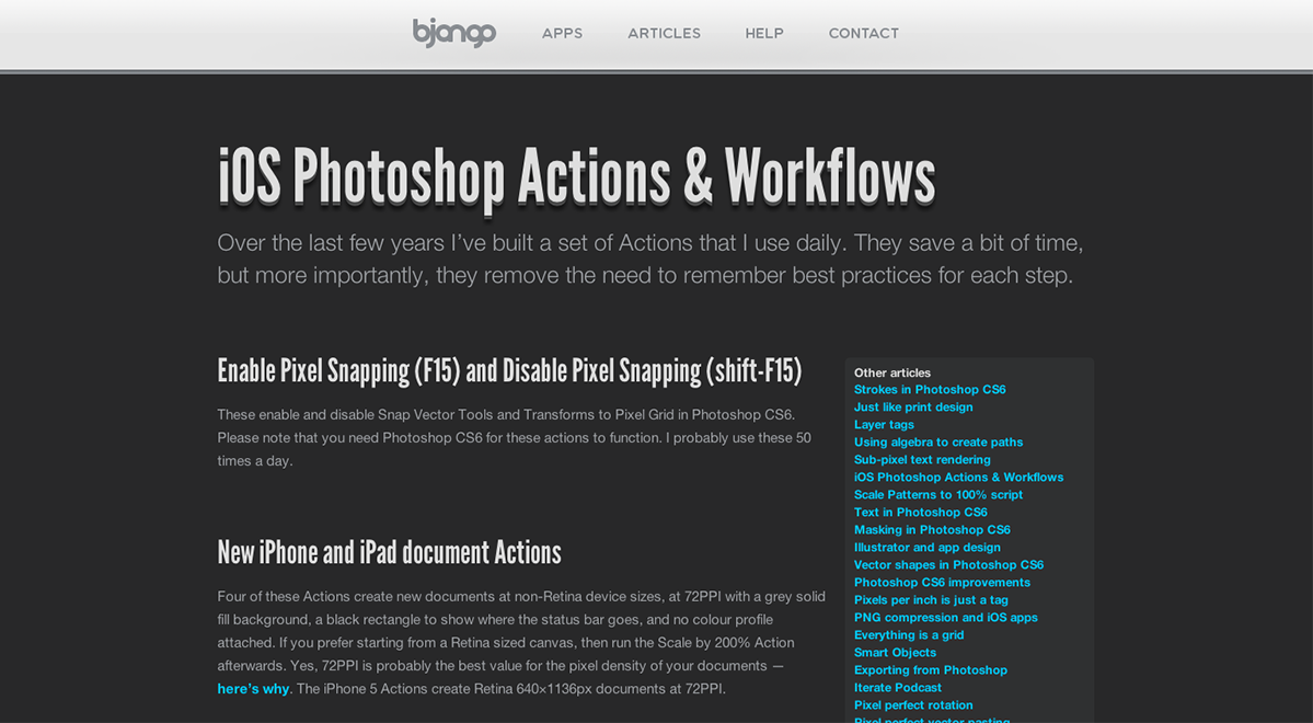 bjango-actions bjango actions