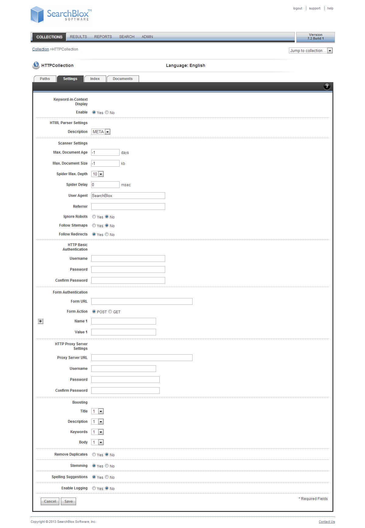 Configure-Crawler-Settings searchblox