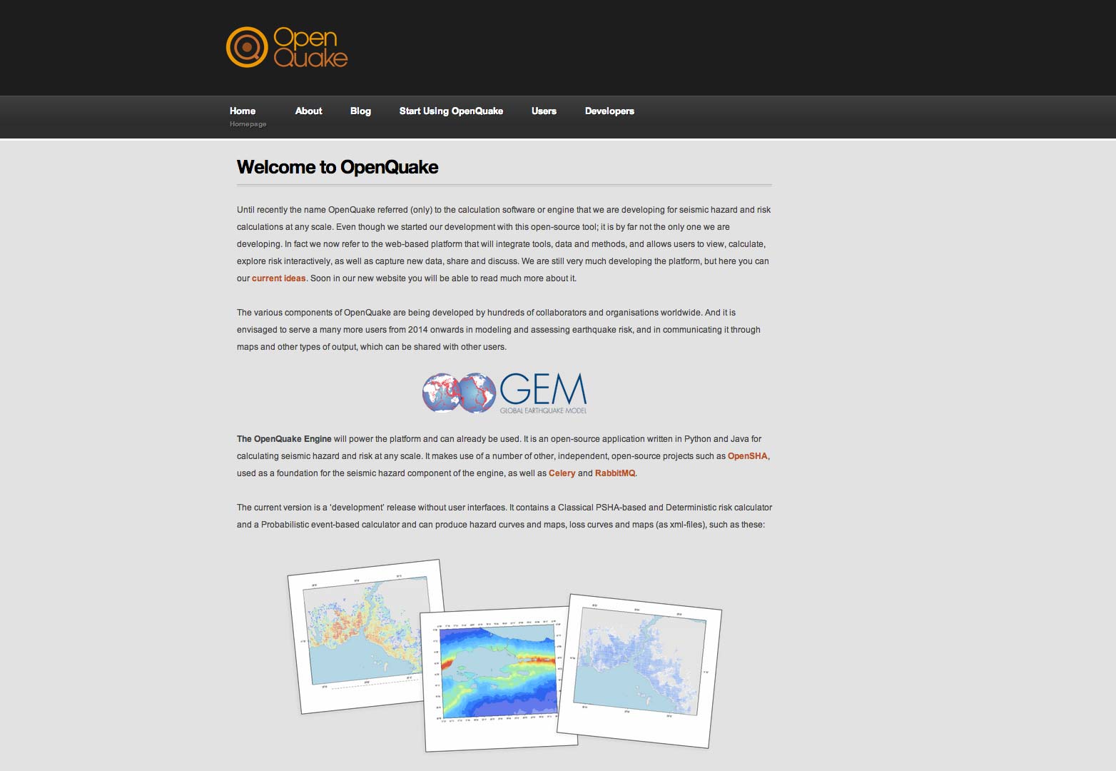 old002 Old OpenQuake website