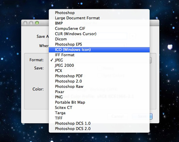 photoshop save as
