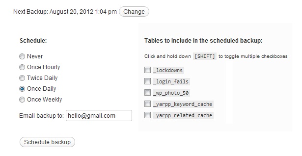 backup WordPress backup