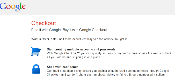 Google Checkout Google Checkout
