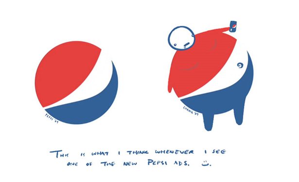 Pepsi logo with alternative version pepsi logo with alternative version