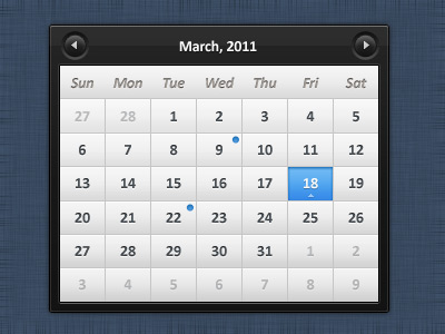 sleek sleek calendar