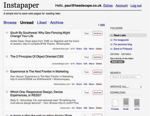 instapaper Instapaper