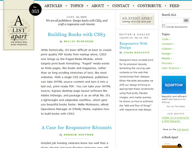alistapart Alistapart