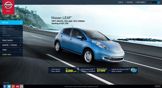 nissan615 Nissan Leaf website