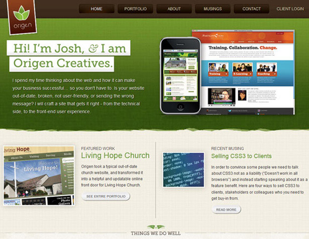 origen615 Origen Creatives website