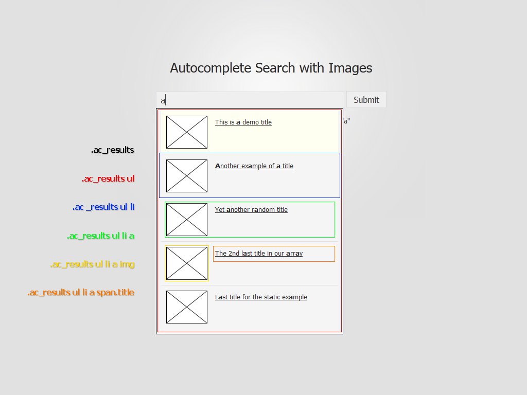 FoxyComplete — advanced autocomplete search with images