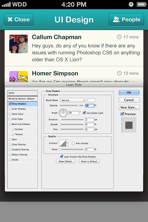 Tutorial: How to design a chatroom iPhone UI iphone ui 24