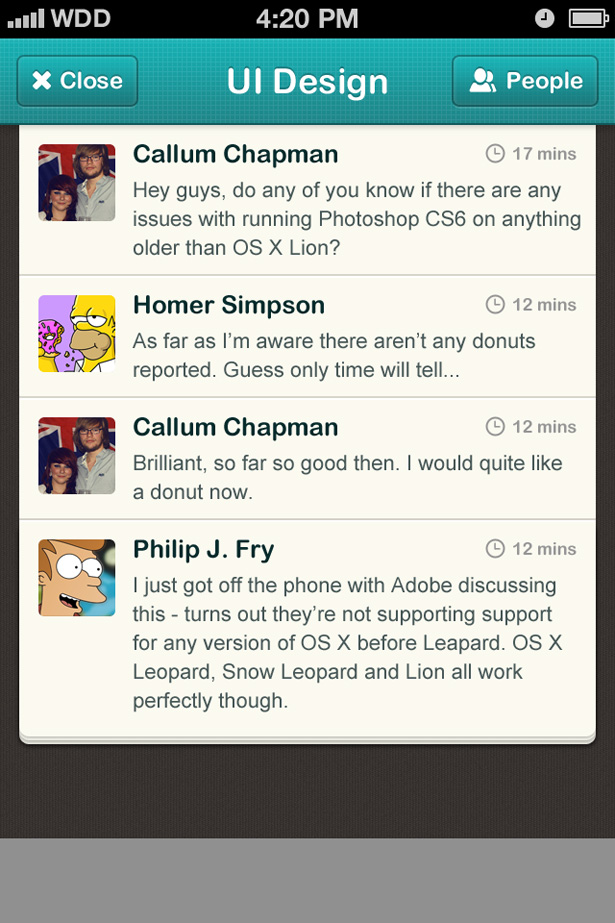 Tutorial: How to design a chatroom iPhone UI iphone ui 29