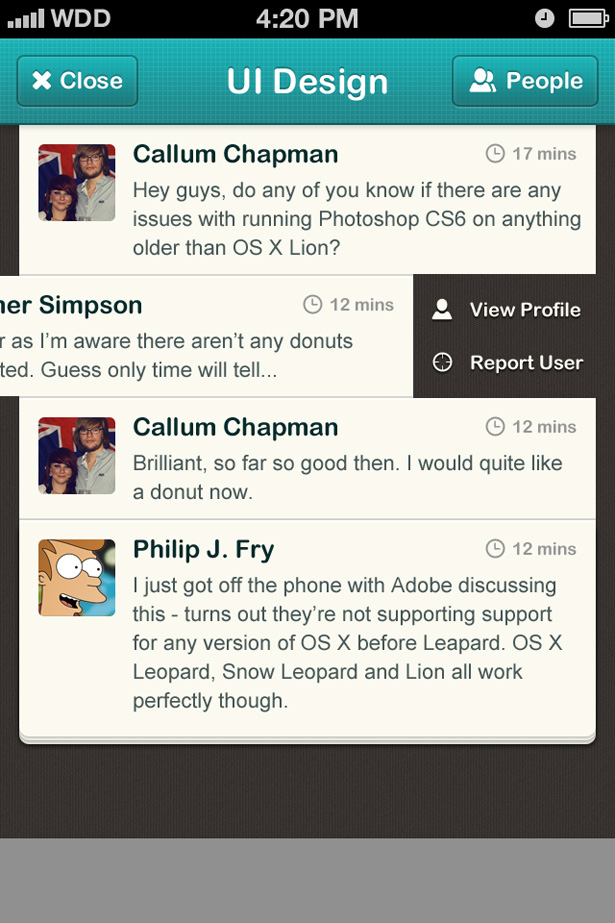Tutorial: How to design a chatroom iPhone UI iphone ui 30