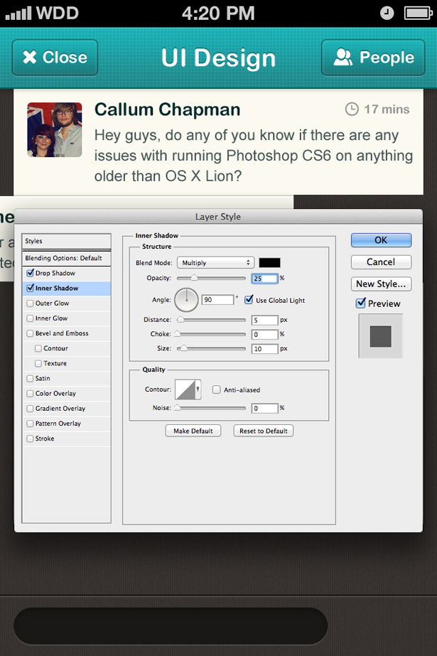 Tutorial: How to design a chatroom iPhone UI iphone ui 34